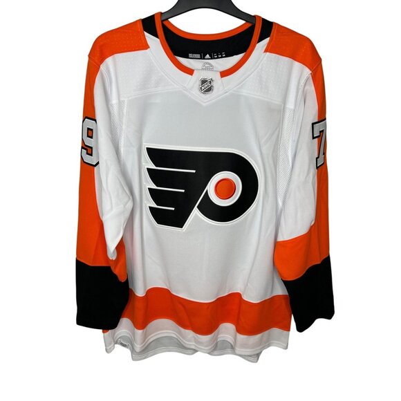 Adidas NHL Philadelphia Flyers Carter Hart #79 Hockey Jersey Mens Size 54 - Picture 3 of 16